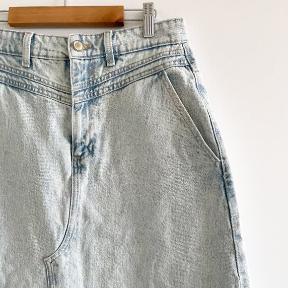 Zara Long Denim Skirt - Picture 4 of 11